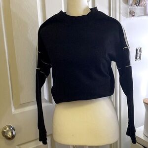 Black cropped sweater